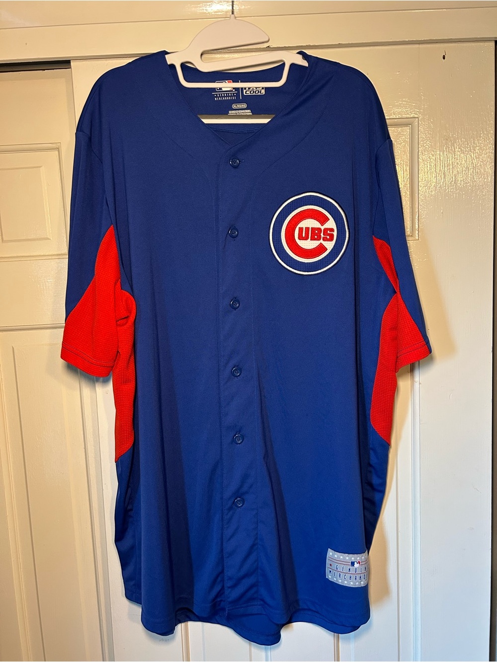 Chicago Cubs Rizzo #44 TX3 Cool Men’s Blue & Red Jersey
